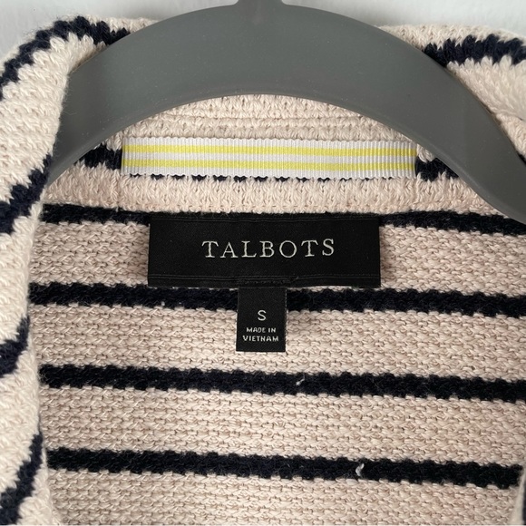 TALBOTS STRIPED BLAZER | Navy / Ivory | Small - Picture 3 of 3